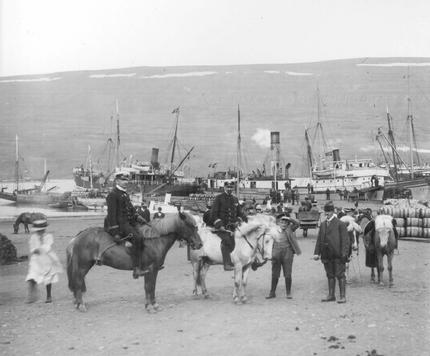The harbour in Akureyri - old picture