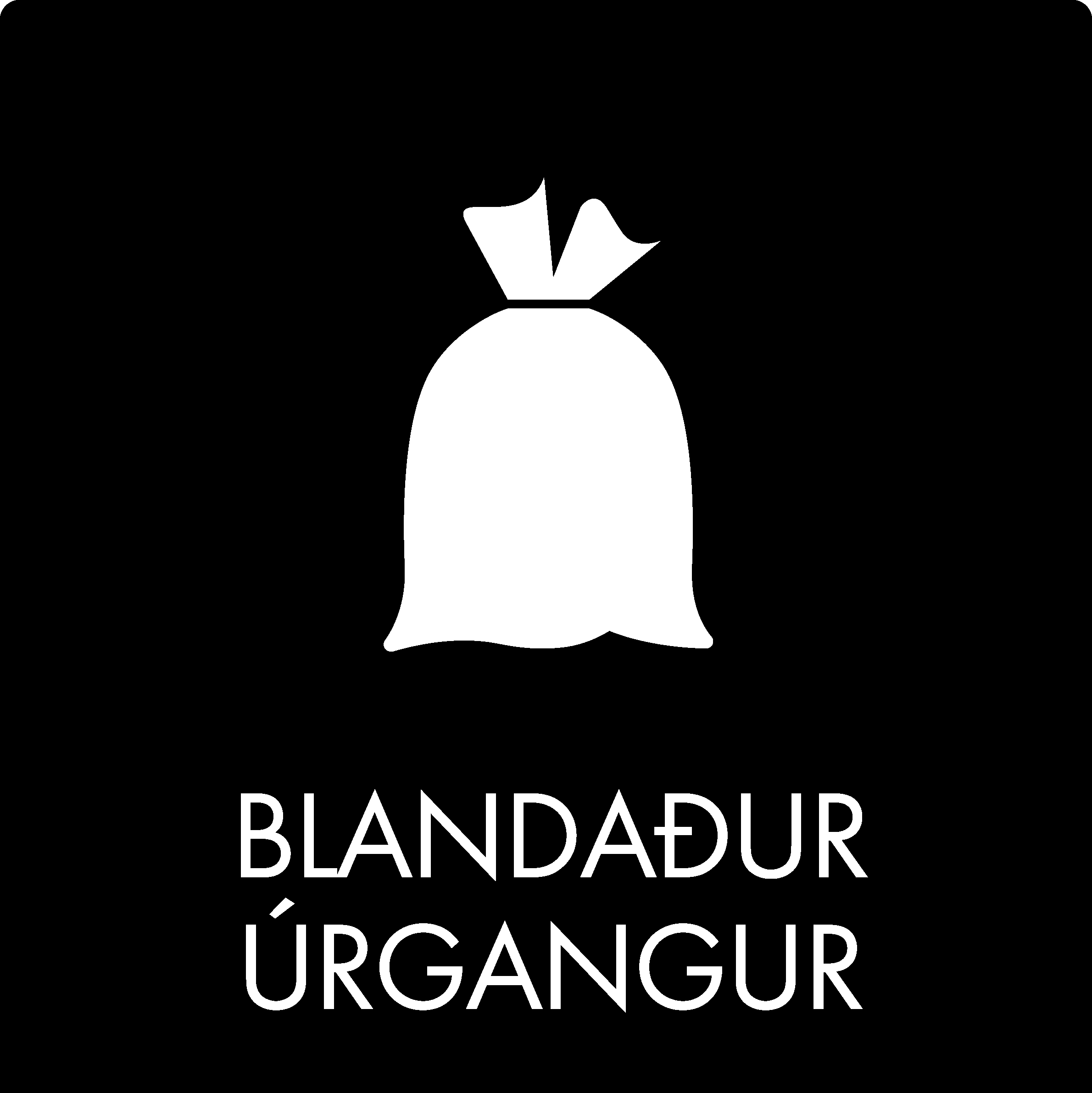 Blandaður úrgangur merki
