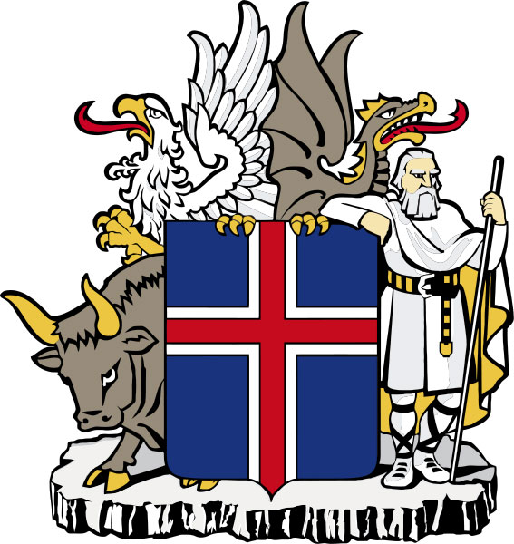 Skjaldarmerki lýðveldisins Íslands.