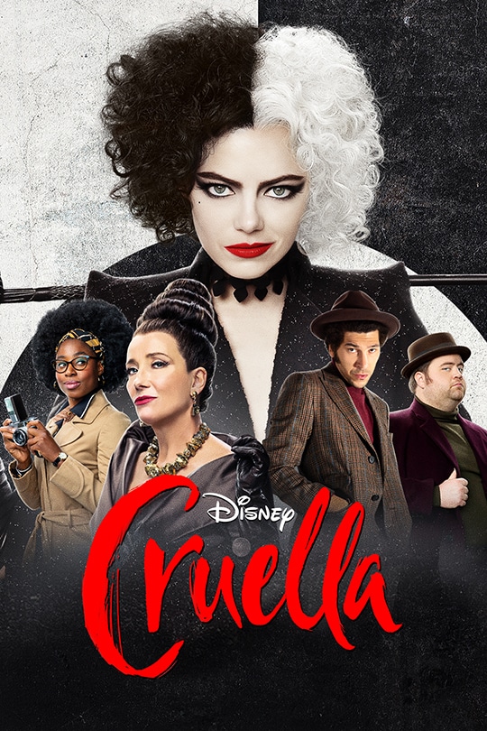 Mynd/plakat af kvikmyndinni Cruella sem kom út árið 2021