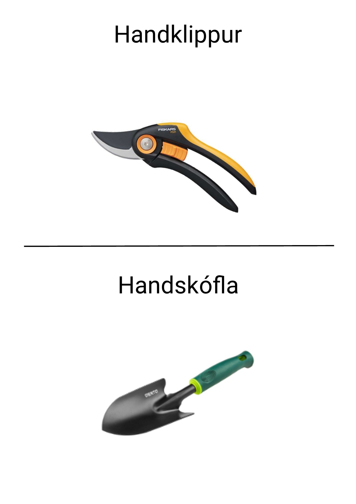 Picture of gardening tools