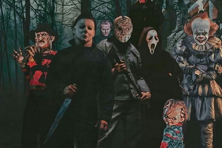 Few of the most famous figures from the world of horror movies together