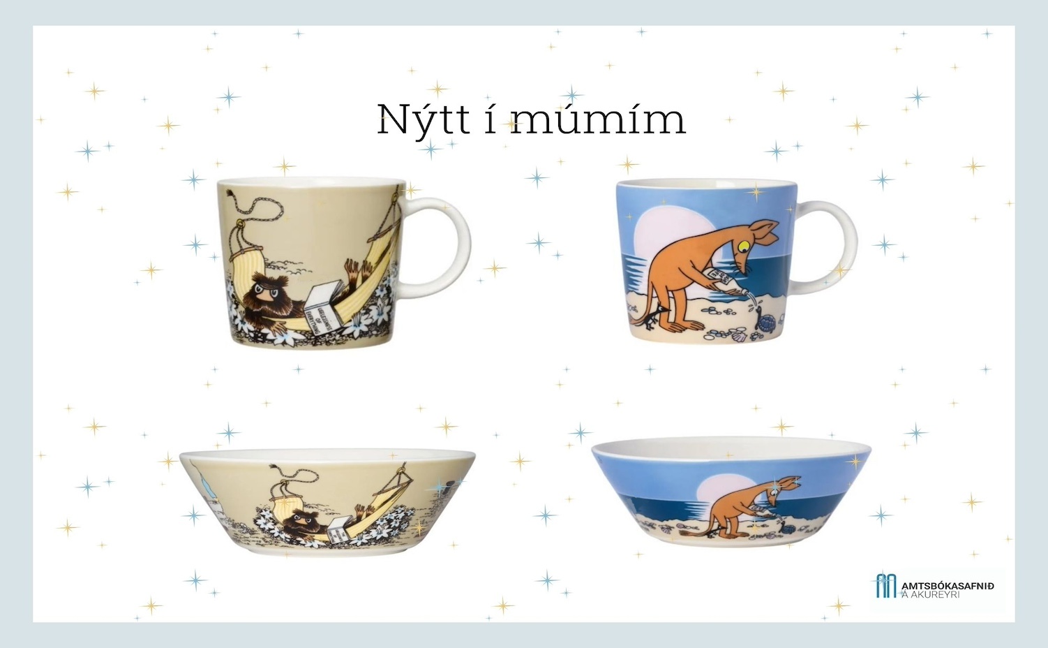 Picture of moomin cups and moomin bowls