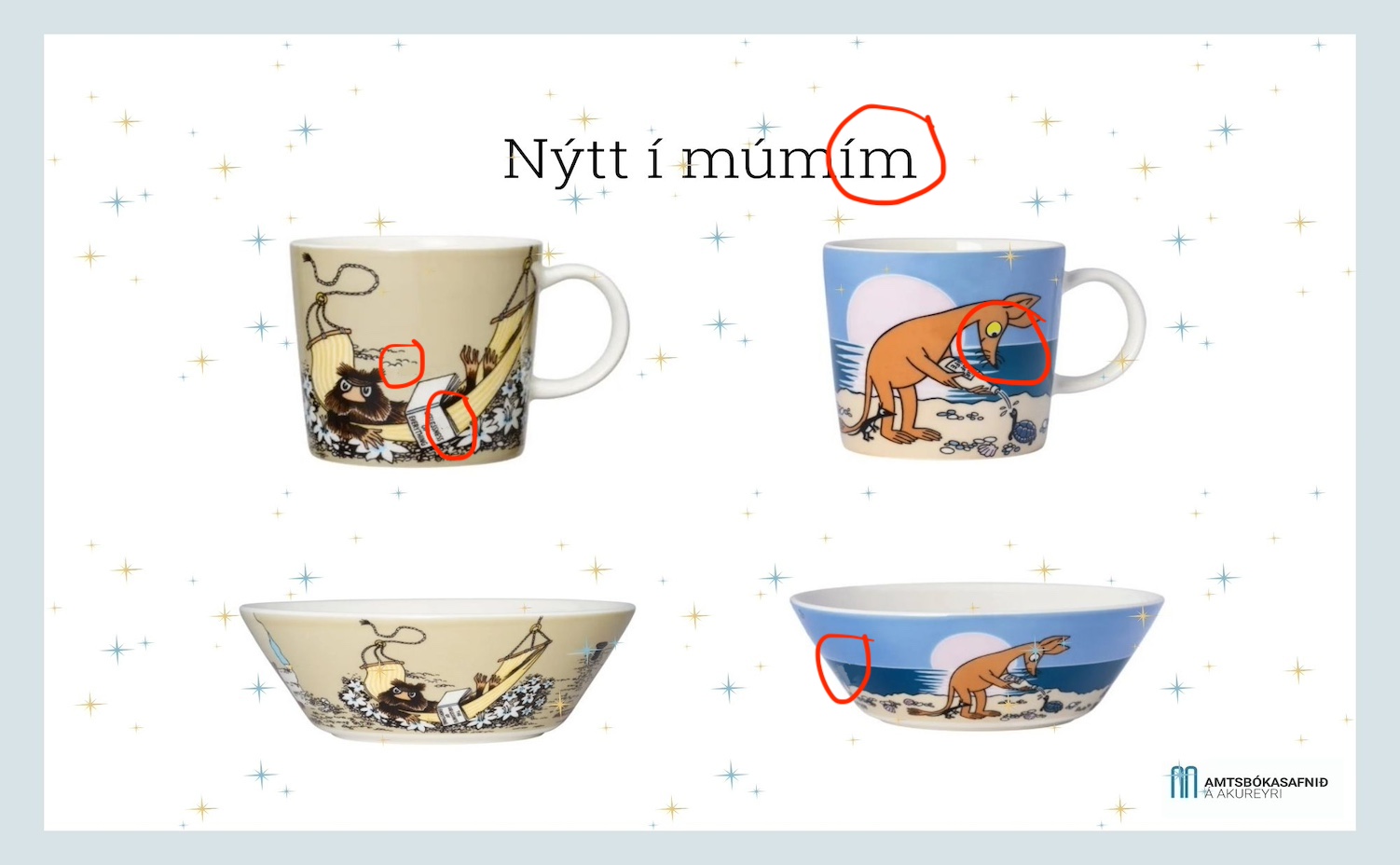 Moomin cups and moomin bowls